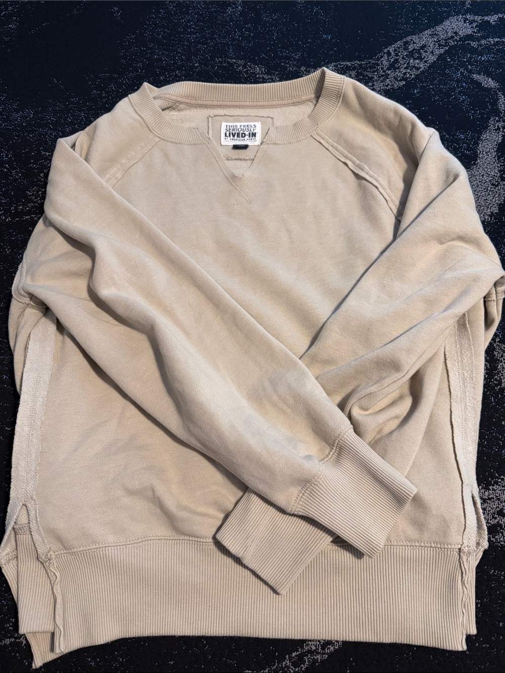 American Eagle Outfitters Beige Crewneck oversized sweatshirt